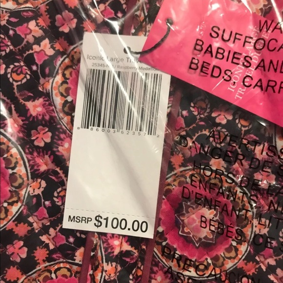 Vera Bradley Large Duffel Travel Bag - Picture 4 of 10